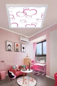 Gökyüzü Panel Banyo Avize Kalp Tavana Model 48w Beyaz Çerçeveli - 2