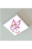 Gökyüzü Panel Unicorn Melek Çocuk Odası Led Avize 60x60cm - 4