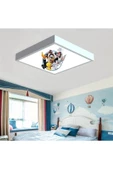 Gökyüzü Panel Disney Çocuk Odası Led Avize-60x60 Baskılı Led Avize- Beyaz Çerçeve-led Işık-54w Homojen Dağılım - 3