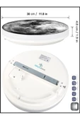 Gökyüzü Panel Moon Led Aplik, 30cm Çap, Led 25watt, Duvar Aplik, Yatak Odası Aplik, Duvar Lambası, Aplik Modelleri - 4