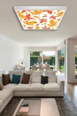 Gökyüzü Panel Living Room Chandelier-autumn Leaves-60cmx60cm-54w Led-square-led Lamp-new Chandelier-new Light - 3