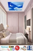 Gökyüzü Panel Yatak Odası-aydede Model 54w Yeni Nesil Aydınlatma 60x60 Led Avize - 5