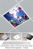 Gökyüzü Panel Asma Tavan Led-60cmx60 cm Sıva Altı-54w-6500k Led Panel Led Armatür- 60x60 Taş Yünü Asma Tavan Ledi - 3