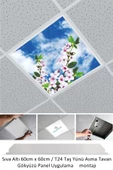 Gökyüzü Panel Asma Tavan Led-60cmx60cm-sıva Altı-54w-6500k-led Panel-led Armatür- 60x60 Taş Yünü Asma Tavan Ledli - 1