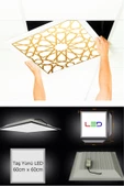 Gökyüzü Panel 60cmx60cm Led Armatür-60x60 Taş Yünü Asma Tavan Ledi-54w-beyaz-led Panel-asma Tavan Led-sıva Altı- - 3