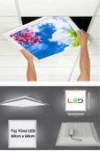 Gökyüzü Panel 60cmx60cm-asma Tavan Led-sıva Altı-54w-beyaz-led Panel-led Armatür-60x60 Taş Yünü Asma Tavan Ledi - 2
