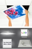 Gökyüzü Panel Asma Tavan Led-60cmx60cm-sıva Altı-54w-6500k-led Panel-led Armatür-60x60 Taş Yünü Asma Tavan Ledi-a+ - 1