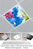 Gökyüzü Panel Asma Tavan-60cmx60cm-sıva Altı-54w-6500k-beyaz-led Panel-led Armatür- 60x60 Taş Yünü Asma Tavan-led - 2