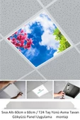 Gökyüzü Panel 60cmx60cm-asma Tavan Led-sıva Altı-54w-beyaz-led Panel-led Armatür-60x60 Taş Yünü Asma Tavan Ledi - 1