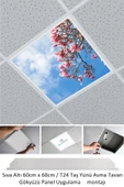 Gökyüzü Panel Asma Tavan Led-60cmx60cm-sıva Altı-54w-6500k-led Panel-led Armatür- 60x60 Taş Yünü Asma Tavan Ledi - 1