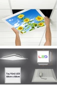 Gökyüzü Panel Asma Tavan Led-60cmx60cm-sıva Altı-54w-6500k-led Panel-led Armatür-60x60 Taş Yünü Asma Tavan Ledi-a+ - 1
