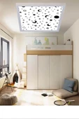 Gökyüzü Panel Gecemsi Tasarım, Led Avize, Yatak Odası Lamba,54w -büyük Boy Avize (60cmx60cm) - 3