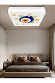 Gökyüzü Panel Lüks Yatak Odası Aydınlatma 25watt-30cm X 30cm Lüks Aydınlatma, Nazar Boncuğu, Yatak Avize Modelleri - 1