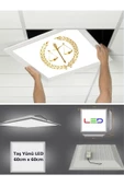 Gökyüzü Panel Hukuk Logo Asma Tavan-60cmx60cm-sıva Altı-54w-6500k-beyaz-led Panel-led Armatür- Taş Yünü Asma Tavan - 1