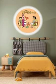 Gökyüzü Panel Taş Devri Aplik-led Aplik-25watt-30cm Çap, Çocuk Odası Aplik, Aplik Modelleri, Flintstones Aplik - 1