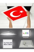 Gökyüzü Panel Bayrak Led Panel-60cmx60cm-sıva Altı-54w-6500k-beyaz-led Panel-led Armatür- Taş Yünü Asma Tavan - 1
