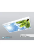Gökyüzü Panel 60x120 Gökyüzü Panel  Avize, 106watt Led, Sıva Üstü, Kolay Montaj Led Panel, Palmiye Avize - 1