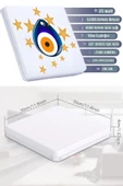 Gökyüzü Panel Lüks Yatak Odası Aydınlatma 25watt-30cm X 30cm Lüks Aydınlatma, Nazar Boncuğu, Yatak Avize Modelleri - 4