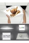 Gökyüzü Panel Fırın, 60x60 Taş Yünü Asma Tavan Led Panel-54w-led Sıva Altı-logo Panel Aydınlatma, Led Armatür - 1