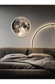 Gökyüzü Panel New-moon, Modern Aplik, 30cm Led 25watt, Led Duvar Aplikleri, Yatak Odası Aplik, Yatak Başı Aplik - 4