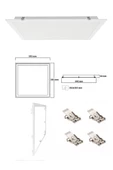 Gökyüzü Panel Tavana Gömme Led Armatur, Alçıpen Tavan 60x60 Led Panel, Sıva Üstü 54watt Beyaz Işık 6500k, 45watt - 5