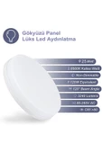 Gökyüzü Panel Lüks Balkon Yuvarlak Avize 25watt-30cm X 30cm Lüks Led Aydınlatma, Yuvarlak Balkon Avize - 2