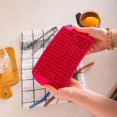 160 Mini Küp Kapasiteli Esnek Silikon Buzluk - Kolay Çıkartılabilir Buz Kalıbı - 3