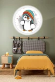 Gökyüzü Panel Sevimli Penguen Aplik-led Aplik-25watt-30cm Çap,çocuk Odası Aplik, Aplik Modelleri,trendyol Aplik - 1