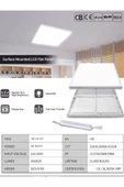 Gökyüzü Panel 60x60 Led Panel, Sıva üstü, 60 watt, led armatür, kendinden kasalı, 6400 K, Beyaz Işık, Tavana Model - 2