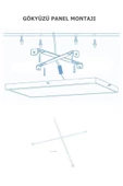 Gökyüzü Panel Kendinden Kasalı, Led Panel, 60x60 Armatür, 54watt, Gün ıiığı, 4000 Kelvin, Doğal ışık, Sıva üstü, - 5