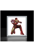 Gökyüzü Panel Iron Man Çocuk Odası Led Avize 60x60 Baskılı-beyaz Çerçeve Led Işık Kolay Montaj 54w Homojen Dağılım - 1