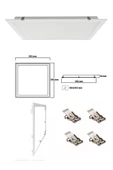 Gökyüzü Panel Ilık Beyaz Led, Gömme Led Armatur, Alçıpen Tavan 60x60 Led Panel, Sıva Altı 54watt led panel, 4000k - 4