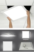 Gökyüzü Panel 60x60 Led Panel, Gerçek 45watt, Sıva Altı Taş Yünü Asma Tavan Için Uygundur, 6500kelvin Beyaz Renk - 1