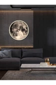 Gökyüzü Panel Moon Art, Modern Aplik, 30cm Çap,led 25watt, Led Duvar Aplikleri, Yatak Odası Aplik,yatak Başı Aplik - 1