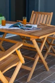 WOODMAN FURNITE & WOOD Karen Katlanır Ahşap Bahçe Masa 4 Sandalyeli Takımı Piknik Balkon Teras - 5