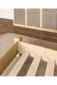 WOODMAN FURNITE & WOOD Iron Natura Mat Vernikli Tek Ve Çift Kişilik 1.sınıf Amerikan Çamı Masif Ahşap Karyola Puf Başlık - 4