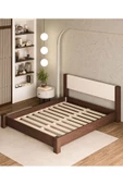 WOODMAN FURNITE & WOOD IRON TROPIC CEVİZ BOYALI TEK VE ÇİFT KİŞİLİK 1.SINIF AMERİKAN ÇAMI MASİF AHŞAP KARYOLA PUF BAŞLIK - 6