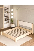 WOODMAN FURNITE & WOOD Iron Natura Mat Vernikli Tek Ve Çift Kişilik 1.sınıf Amerikan Çamı Masif Ahşap Karyola Puf Başlık - 5