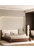 WOODMAN FURNITE & WOOD IRON TROPIC CEVİZ BOYALI TEK VE ÇİFT KİŞİLİK 1.SINIF AMERİKAN ÇAMI MASİF AHŞAP KARYOLA PUF BAŞLIK - 3