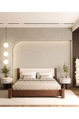 WOODMAN FURNITE & WOOD IRON TROPIC CEVİZ BOYALI TEK VE ÇİFT KİŞİLİK 1.SINIF AMERİKAN ÇAMI MASİF AHŞAP KARYOLA PUF BAŞLIK - 2