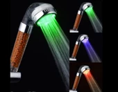 Renk Değiştiren Led Işıklı Duş Başlığı Seti- Hortum Askı Seti (pilsiz- Elektriksiz) - 5