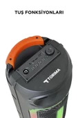 Torix  D29 Siyah RGB Işıklı Mikrofonlu Kumandalı USB/TF/MIC Bluetooth Hoparlör - 2