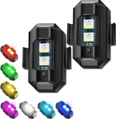 QASUL 2 Adet  Mini Led Lamba Çakarlı 7 Renk Flaşlı  Gece Güvenliği İçin Çarpışma Önleyici Aydınlatma Motosiklet Drone Bisiklet Otomotiv - 1