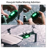 QASUL 2 Adet  Mini Led Lamba Çakarlı 7 Renk Flaşlı  Gece Güvenliği İçin Çarpışma Önleyici Aydınlatma Motosiklet Drone Bisiklet Otomotiv - 4