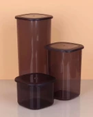 3lü Saklama Kabı - 1750-1200-550ml Koyu Şeffaf - 4