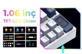 Shuriken ES10 SANSEI RGB Mekanik Türkçe Klavye 1.06inç TFT - LCD Ekran - Red Switch - 6