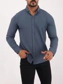 Troy Uzun Kol Slim Fit Erkek Gömlek-6972 - 1