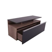 Vision Çekmeceli Tv Sehpası - Açık Ceviz (Tori)-Siyah 117x48x40 cm - 4