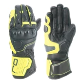 OJ SLEEK SİYAH/SARI KORUMALI UZUN RACING DERİ ELDİVEN XL - 1