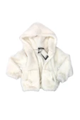 Kız Bebek Kapşonlu Peluş Ceket - 7